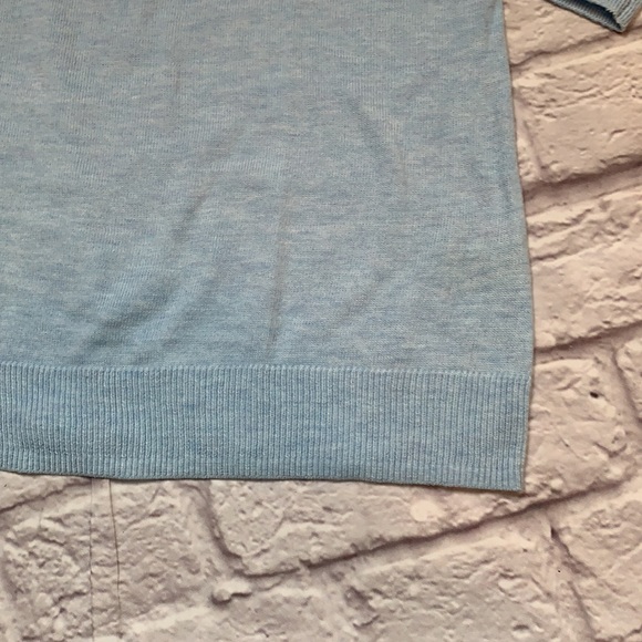 Women’s light blue 3/4 sleeve designed sweater - Picture 2 of 6
